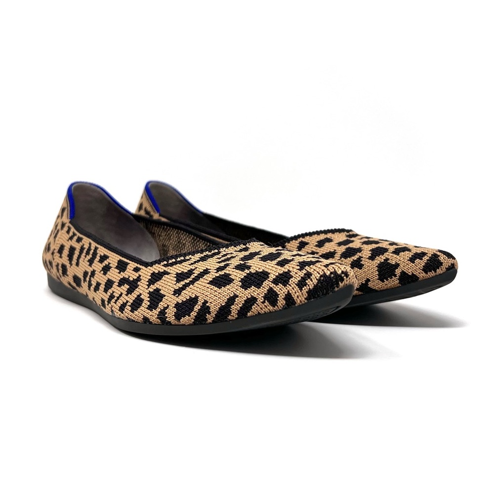 Rothy’s “The Point” Leopard Animal Print Slip On Pointed Toe Flats Size 7.5